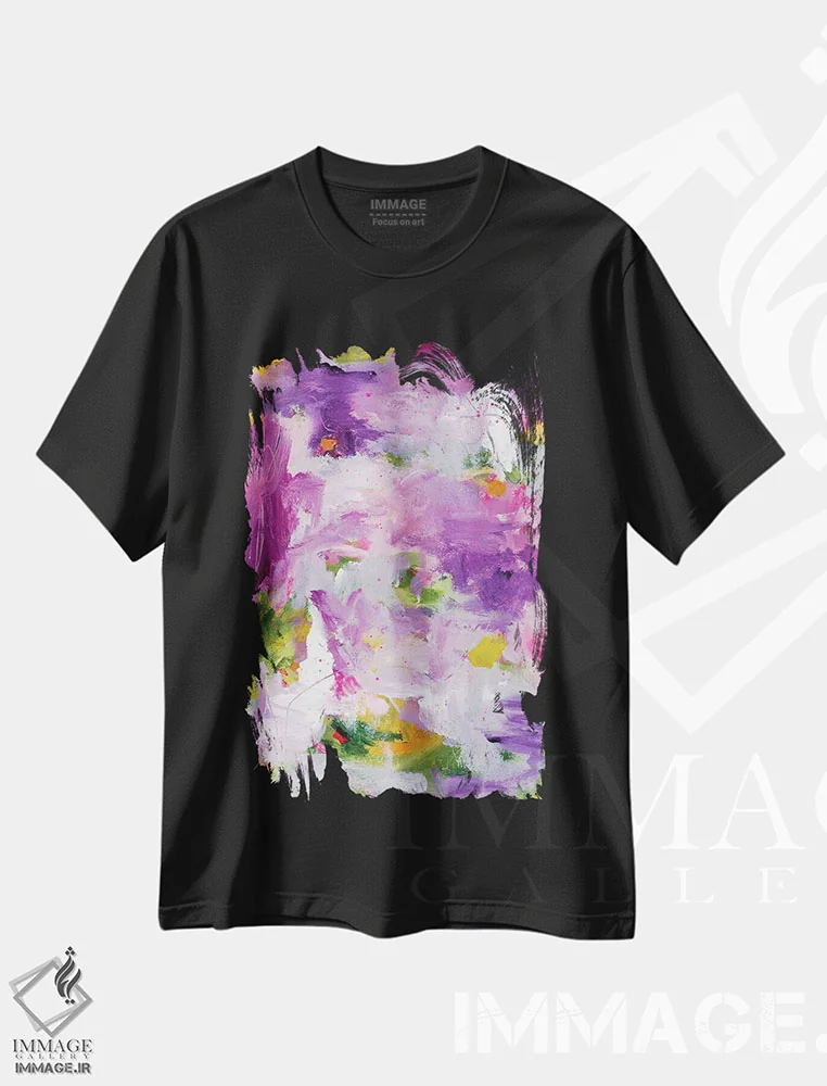 تیشرت مشکی طرح دار شب پرتو آفتاب III اثر لادارا مک کینون | فروشگاه ایماژ