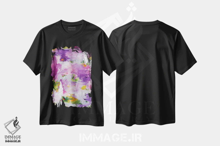 تیشرت مشکی طرح دار شب پرتو آفتاب III اثر لادارا مک کینون | فروشگاه ایماژ