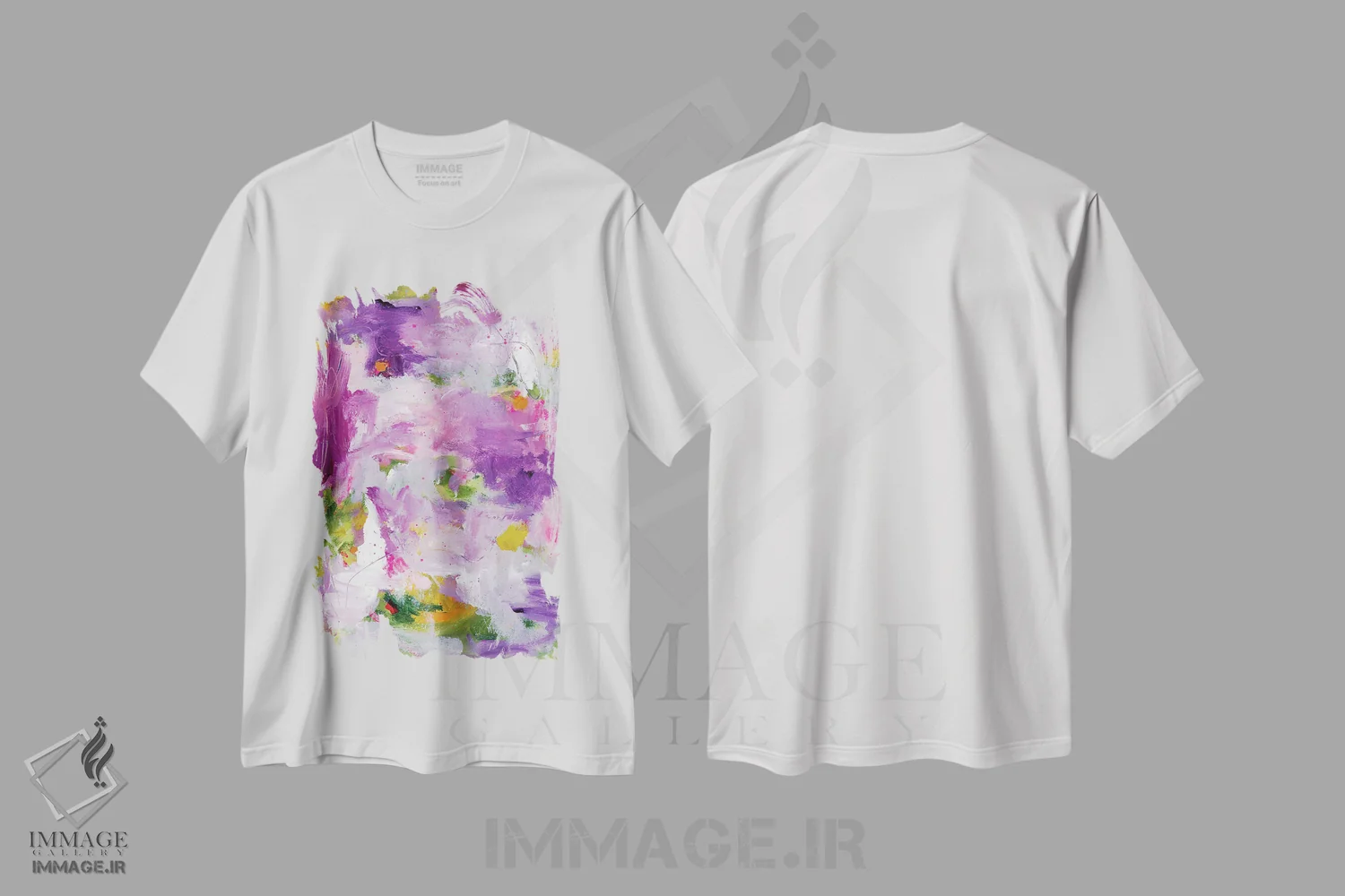 تیشرت سفید طرح دار شب پرتو آفتاب III اثر لادارا مک کینون | immage.ir