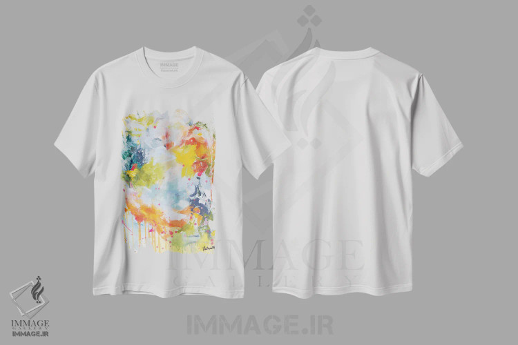 تیشرت سفید طرح دار سعادت زیبا II اثر لادارا مک کینون | immage.ir
