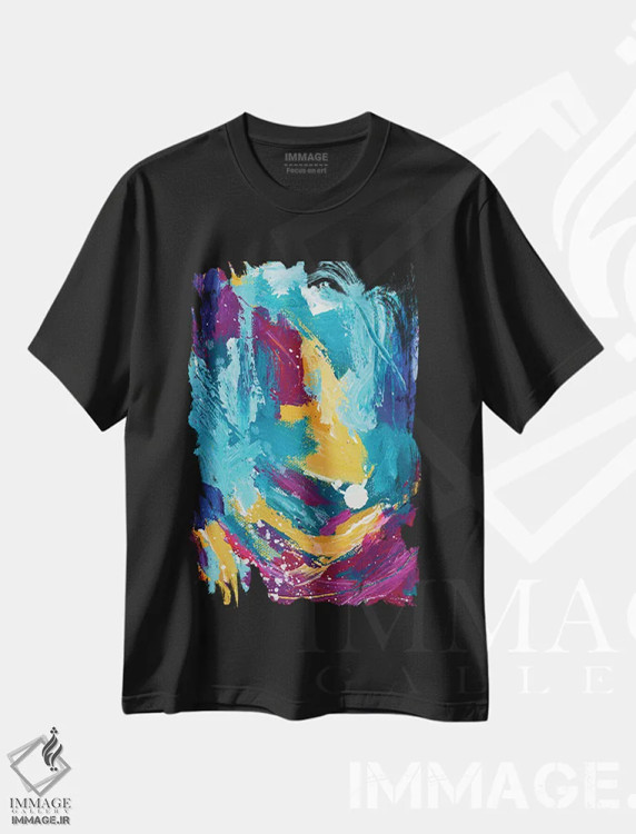 تیشرت مشکی طرح دار توپاز I اثر لادارا مک کینون | immage.ir