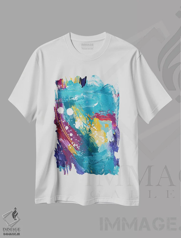 تیشرت سفید طرح دار توپاز II اثر لادارا مک کینون | immage.ir