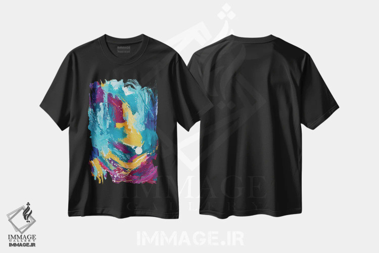 تیشرت مشکی طرح دار توپاز I اثر لادارا مک کینون | immage.ir