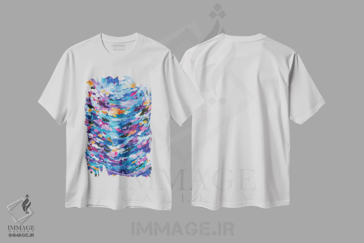 تیشرت سفید طرح دار درخشان اثر لادارا مک کینون | immage.ir