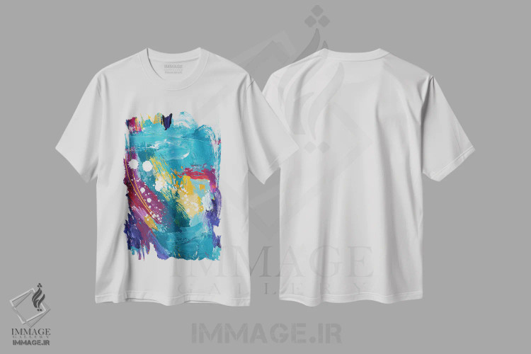 تیشرت سفید طرح دار توپاز II اثر لادارا مک کینون | immage.ir