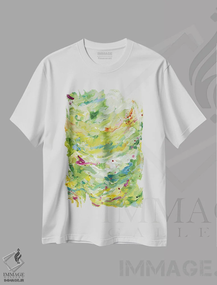 تیشرت سفید طرح دار سفر طولانی به سوی دیگر اثر لادارا مک کینون | immage.ir
