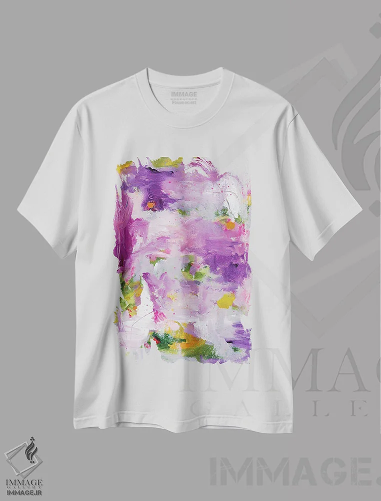 تیشرت سفید طرح دار شب آفتاب پرتاب III اثر لادارا مک کینون | immage.ir