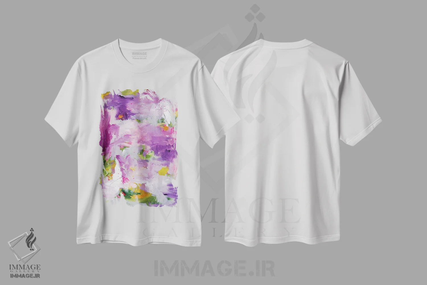 تیشرت سفید طرح دار شب آفتاب پرتاب III اثر لادارا مک کینون | immage.ir