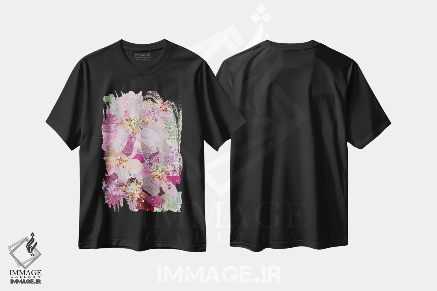 تیشرت مشکی طرح دار سرخی زادگاه، دکور معاصر اثر لیان داکینو | immage.ir