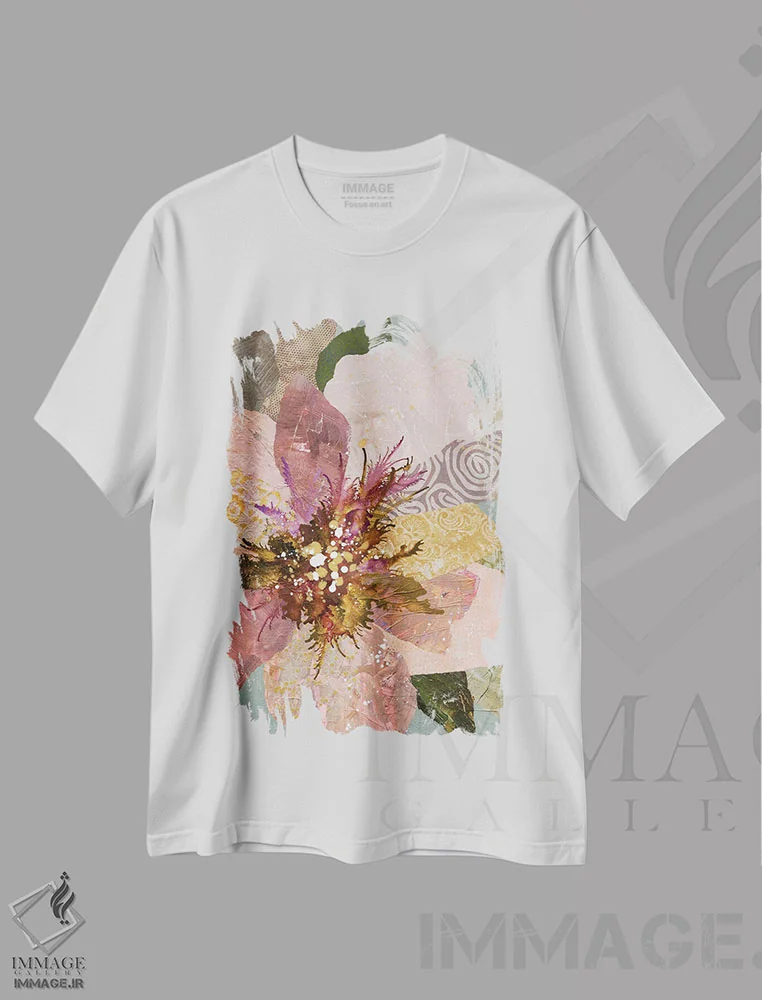 تیشرت سفید طرح دار ترش و شیرین، تزئینی اثر لیان داکینو | فروشگاه ایماژ