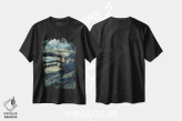 تیشرت مشکی طرح دار منظره زمستانی ۶۷، دکور معاصر اثر پل لدنت | فروشگاه ایماژ