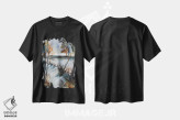تیشرت مشکی طرح دار مسیر زمستانی، آبستره اثر پل لدنت | فروشگاه ایماژ