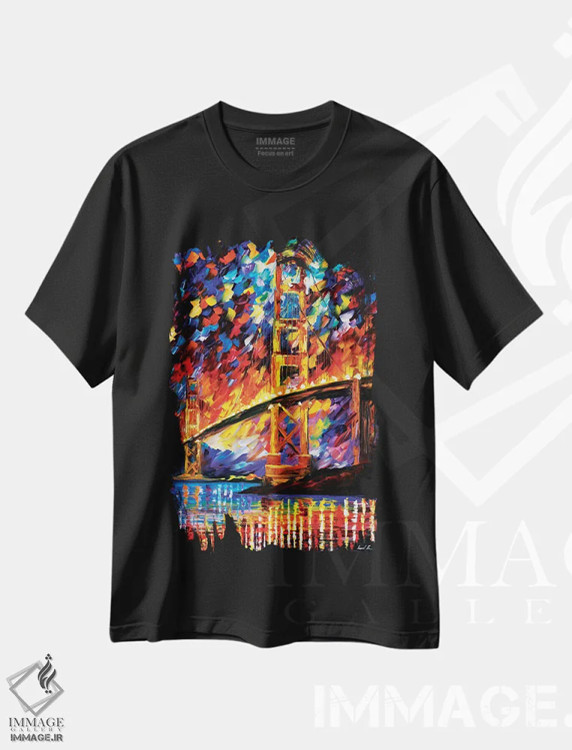 تیشرت مشکی طرح دار سان فرانسیسکو، دکور معاصر اثر لئونید آفرموف | immage.ir