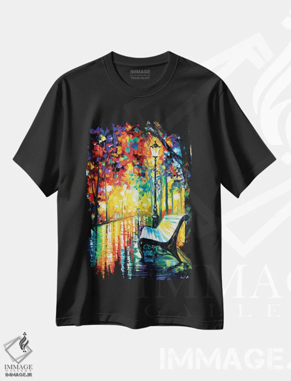 تیشرت مشکی طرح دار او رفت...، دکور معاصر اثر لئونید آفرموف | immage.ir