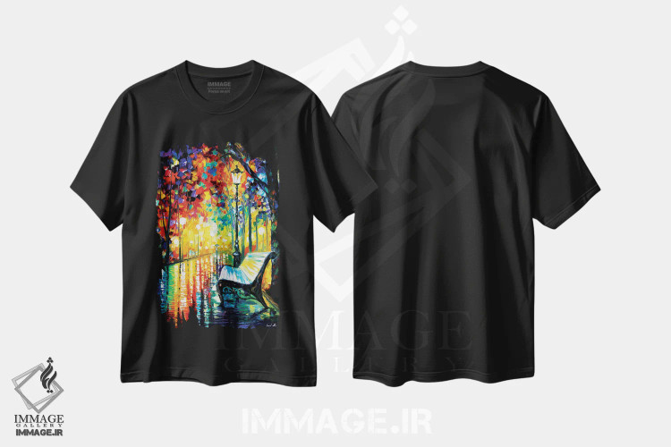 تیشرت مشکی طرح دار او رفت...، دکور معاصر اثر لئونید آفرموف | immage.ir
