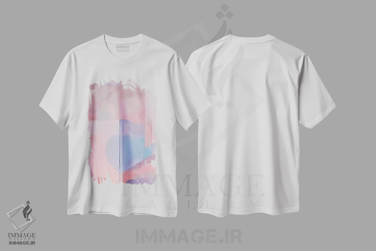 تیشرت سفید طرح دار مزارع رنگارنگ II اثر لوئیزه اللربروک آرت | immage.ir