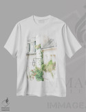 تیشرت سفید طرح دار یک منظره زیبا، مدیوم اثر لیا استراتسما | فروشگاه ایماژ