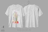 تیشرت سفید طرح دار سر گل دار مراقبت از خود، دکور معاصر اثر لیا استراتسما | immage.ir