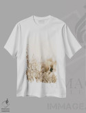 تیشرت سفید طرح دار درخششی ملایم، مدیوم اثر لیا استراتسما | immage.ir