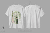 تیشرت سفید طرح دار سلام گل ها، مدیوم اثر لیا استراتسما | فروشگاه ایماژ