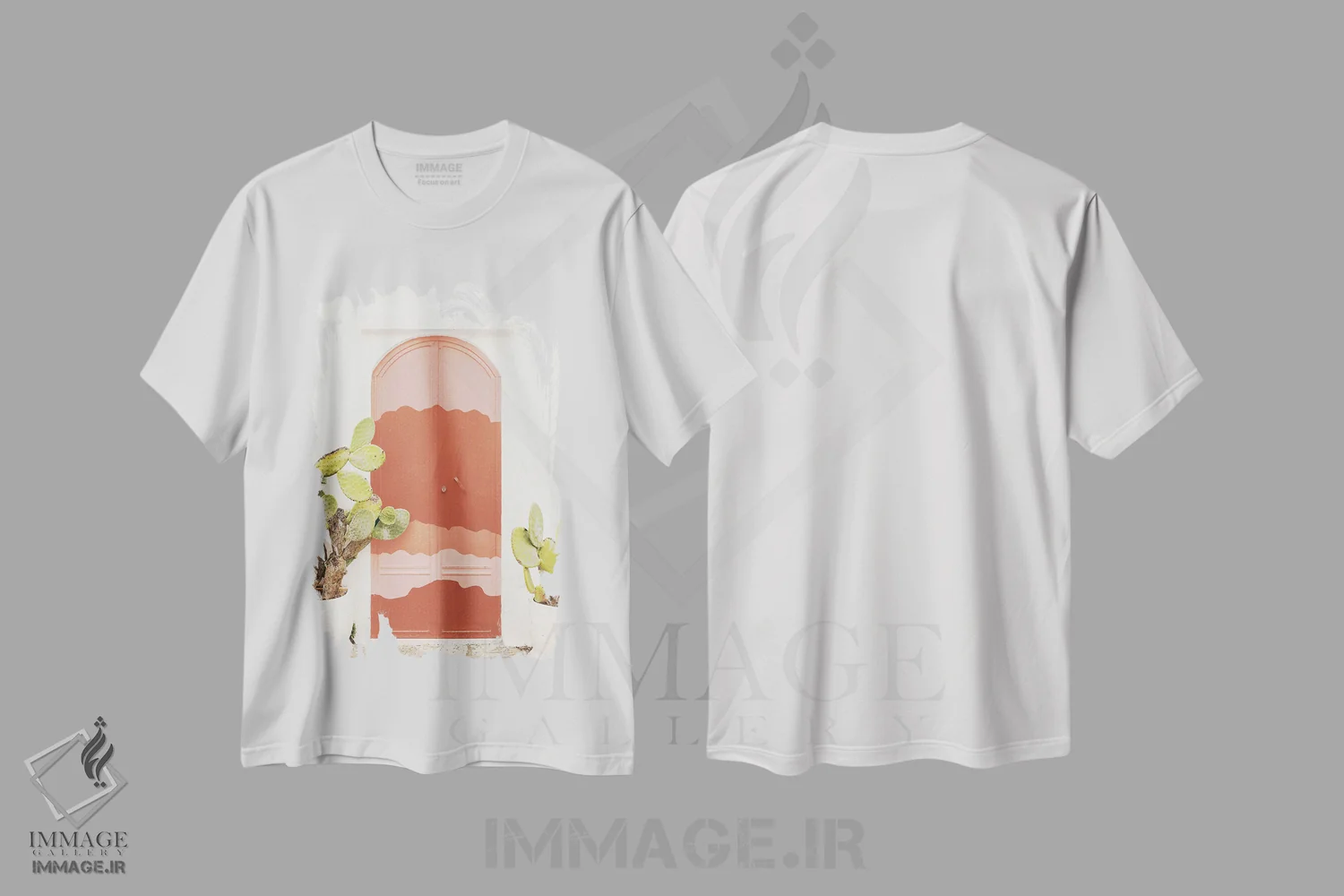 تیشرت سفید طرح دار کاکتوس های خوش آمدگو، مدیوم اثر لیا استراتسما | immage.ir