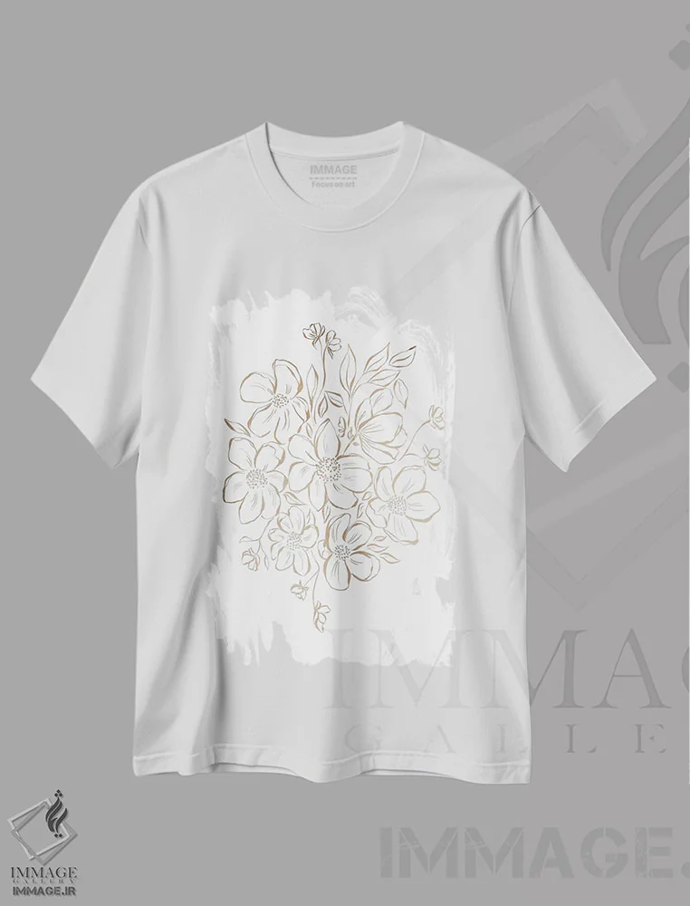 تیشرت سفید طرح دار دسته ی وحشی، دکور معاصر اثر لیا استراتسما | فروشگاه ایماژ