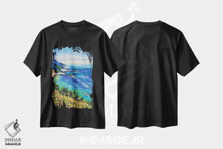 تیشرت مشکی طرح دار قلب من در بیگ سور است II، دکور معاصر اثر لیزا الی | immage.ir