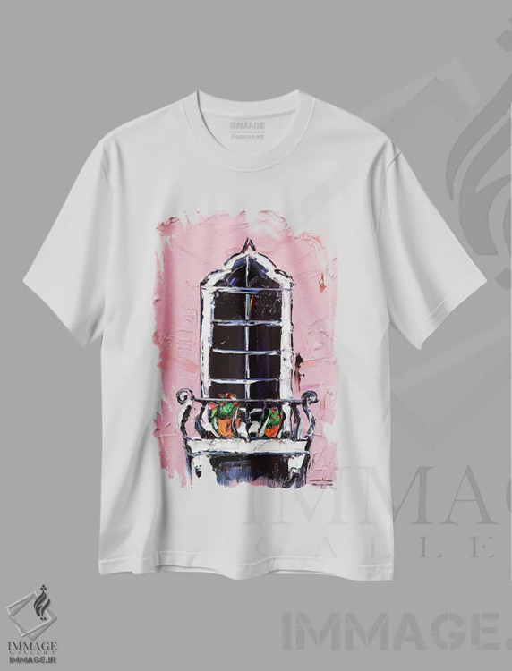 تیشرت سفید طرح دار درِ دیگری به سوی روح، دکور معاصر اثر لیزا الی | immage.ir