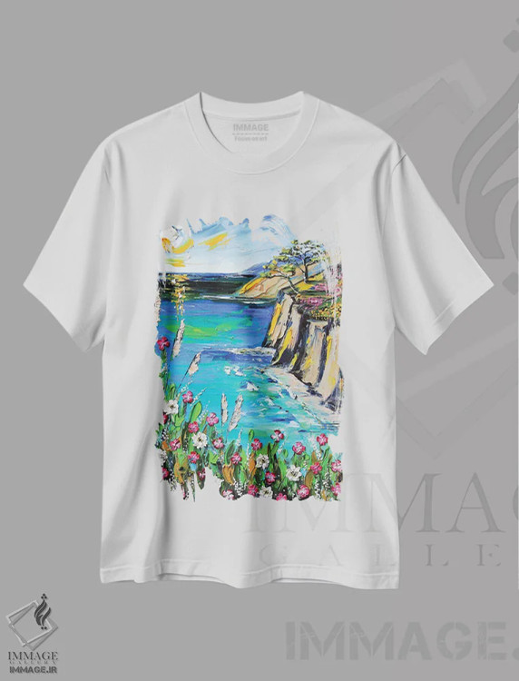 تیشرت سفید طرح دار روزی بی نقص در مانتری، دکور معاصر اثر لیزا الی | immage.ir