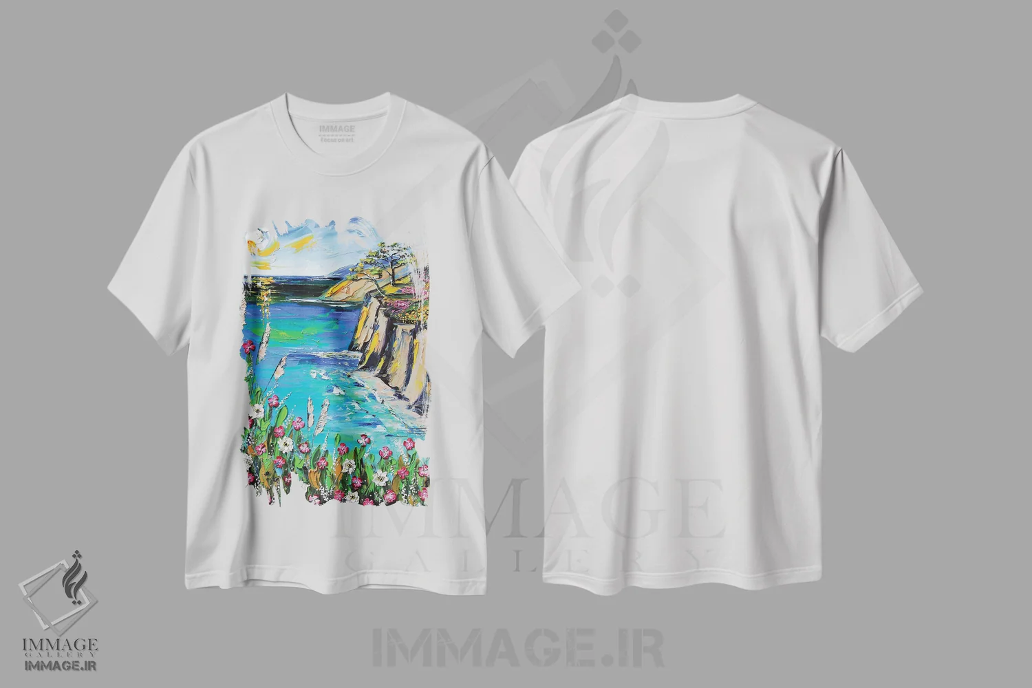 تیشرت سفید طرح دار روزی بی نقص در مانتری، دکور معاصر اثر لیزا الی | immage.ir