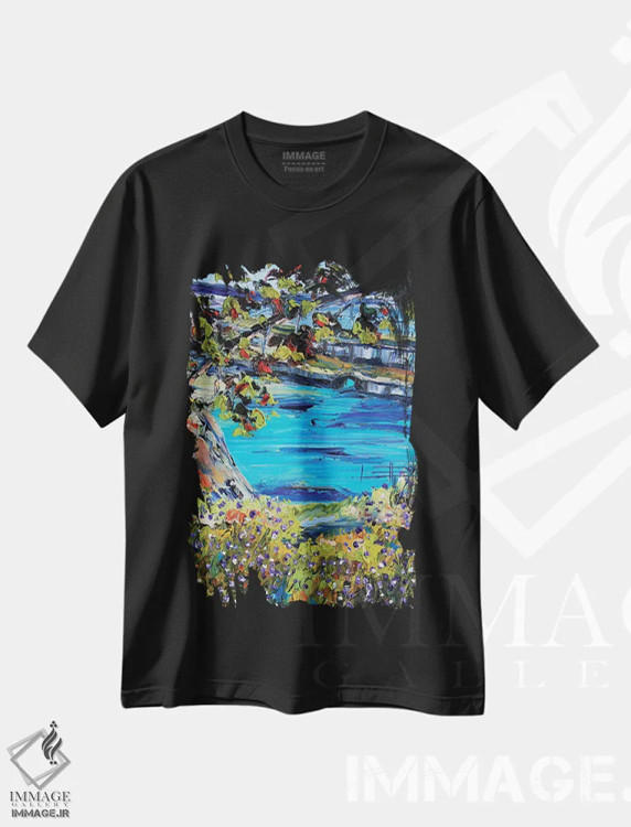 تیشرت مشکی طرح دار چاینا کوو، دکور معاصر اثر لیزا الی | immage.ir