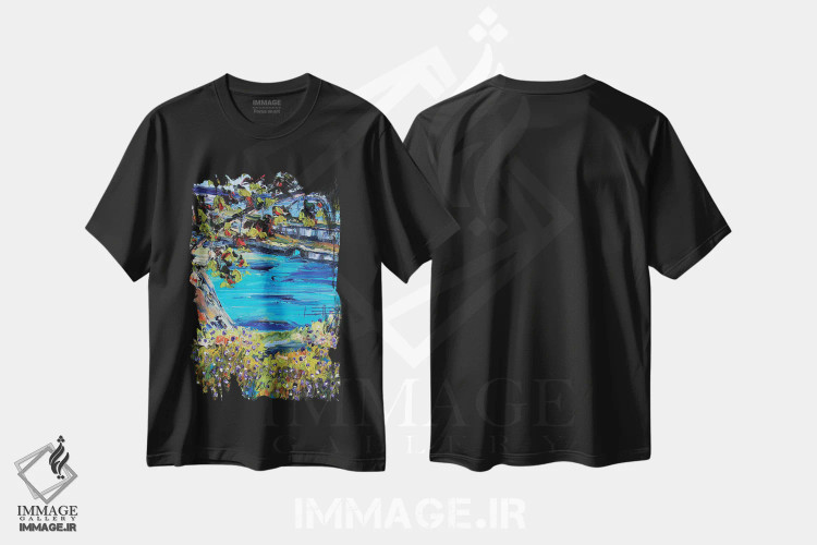 تیشرت مشکی طرح دار چاینا کوو، دکور معاصر اثر لیزا الی | immage.ir