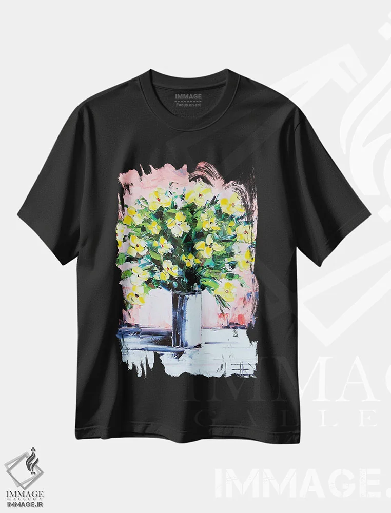 تیشرت مشکی طرح دار رویای بیداری، دکور معاصر اثر لیزا الی | immage.ir