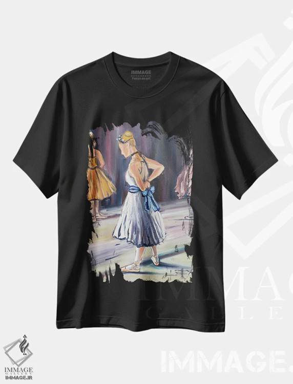 تیشرت مشکی طرح دار Ballerina,رویاپردازی با دگا، دکور معاصر اثر لیزا الی | immage.ir