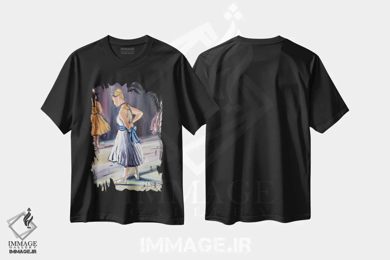 تیشرت مشکی طرح دار Ballerina,رویاپردازی با دگا، دکور معاصر اثر لیزا الی | immage.ir