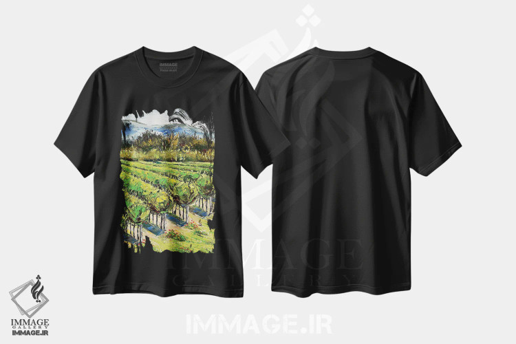 تیشرت مشکی طرح دار آثار لیزا الی - immage.ir