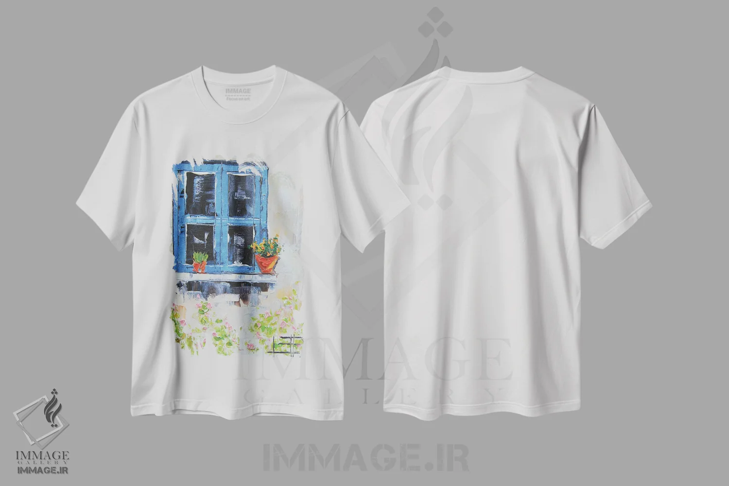 تیشرت سفید طرح دار رویای توسکانی، دکور معاصر اثر لیزا الی | فروشگاه ایماژ