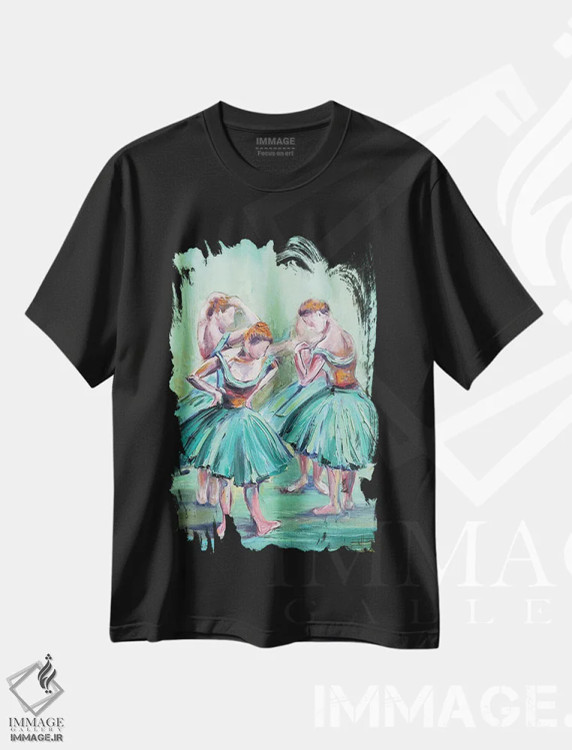 تیشرت مشکی طرح دار رقاصه های باله دگا، دکور معاصر اثر لیزا الی | immage.ir