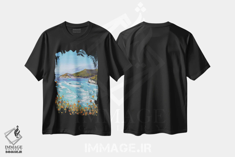 تیشرت مشکی طرح دار بیگ سور برای همیشه، دکور معاصر اثر لیزا الی | immage.ir