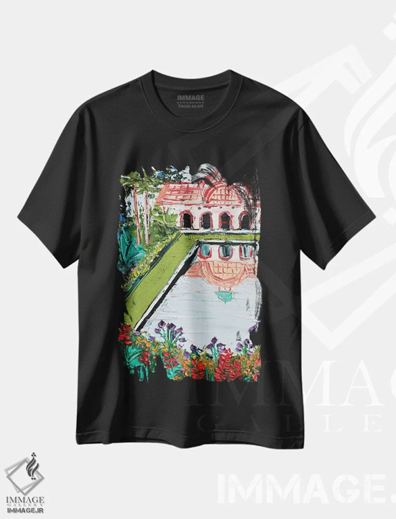 تیشرت مشکی طرح دار آثار لیزا الی - immage.ir