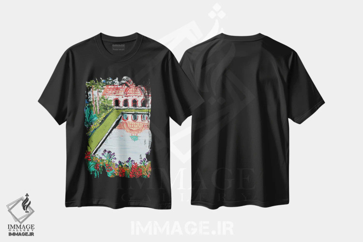 تیشرت مشکی طرح دار آثار لیزا الی - immage.ir