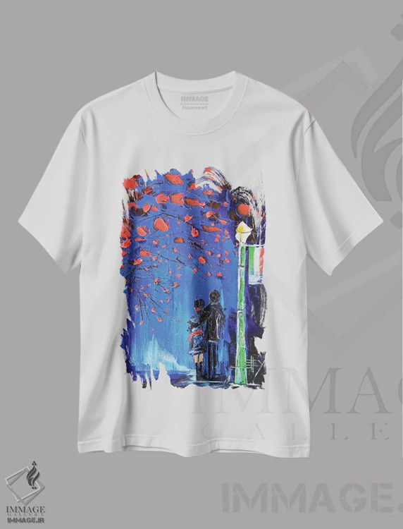 تیشرت سفید طرح دار قدم زدن در ایتالیا، دکور معاصر اثر لیزا الی | immage.ir