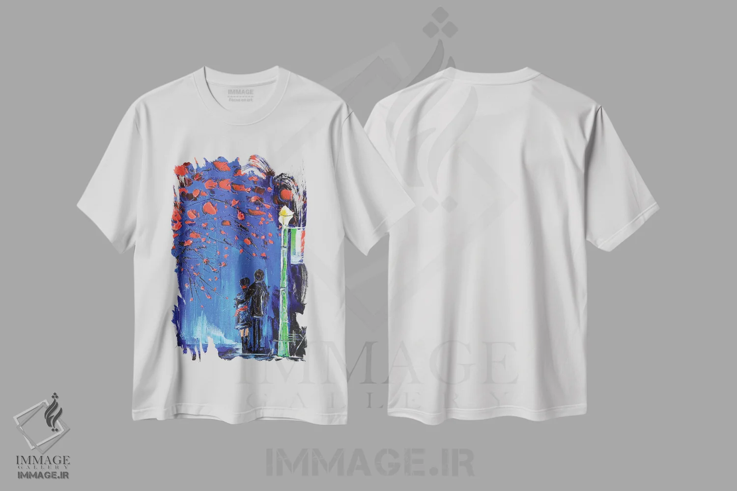 تیشرت سفید طرح دار قدم زدن در ایتالیا، دکور معاصر اثر لیزا الی | immage.ir