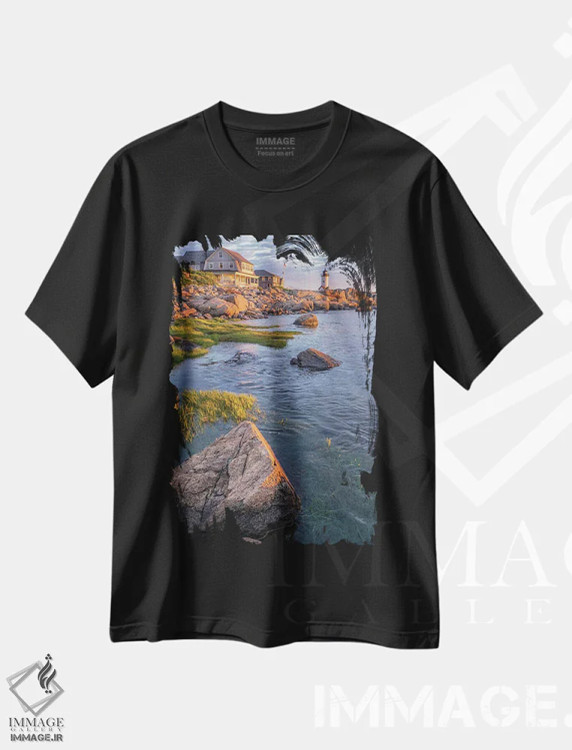 تیشرت مشکی طرح دار آثار لیزا اس. انگلبریخت - فروشگاه ایماژ