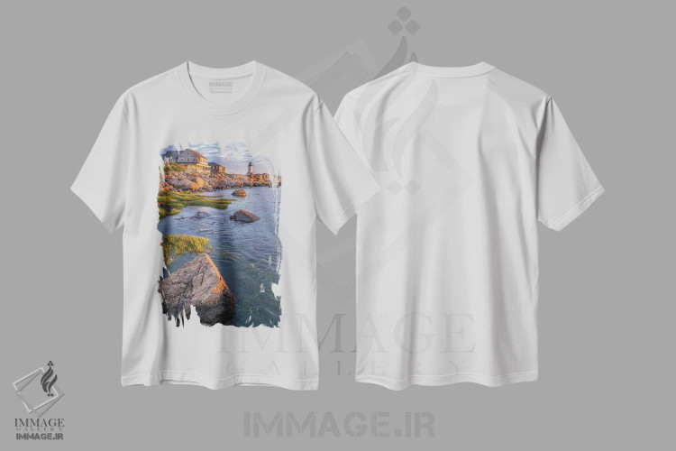 تیشرت سفید طرح دار آثار لیزا اس. انگلبریخت - immage.ir