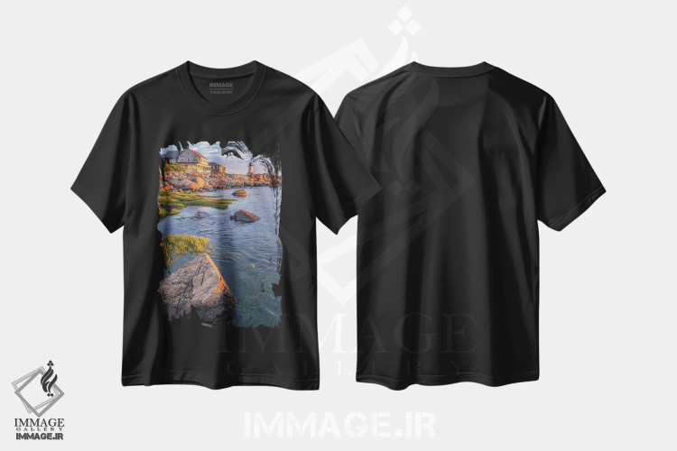 تیشرت مشکی طرح دار آثار لیزا اس. انگلبریخت - فروشگاه ایماژ
