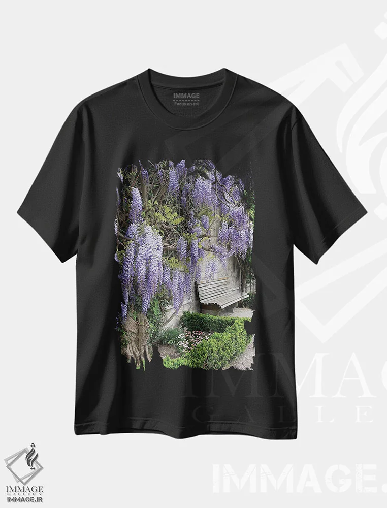 تیشرت مشکی طرح دار آثار لیزا اس. انگلبریخت - immage.ir