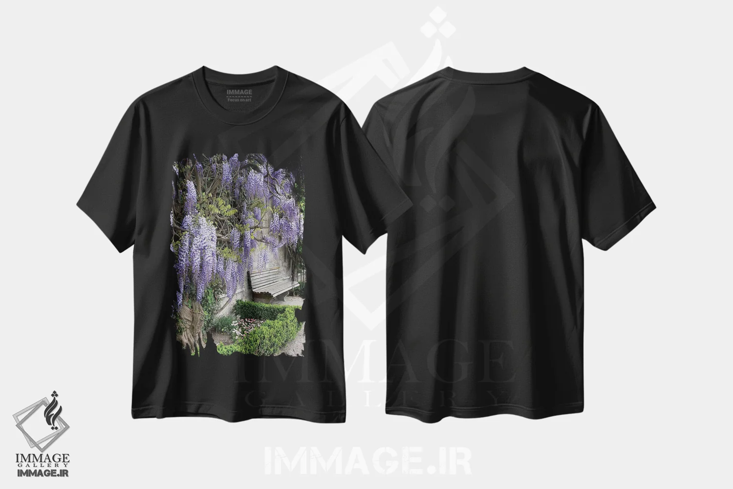 تیشرت مشکی طرح دار آثار لیزا اس. انگلبریخت - immage.ir
