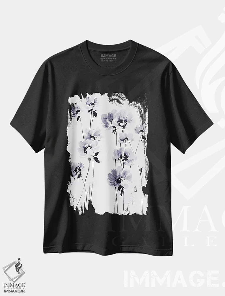 تیشرت مشکی طرح دار صبح زود ۲، دکور معاصر اثر لسیا بینکین | immage.ir