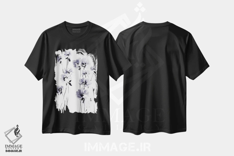 تیشرت مشکی طرح دار صبح زود ۲، دکور معاصر اثر لسیا بینکین | immage.ir
